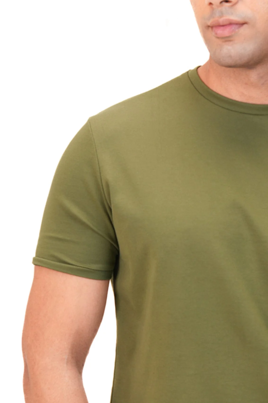 Absolute Cotton Crew - Moss Green - Image 3