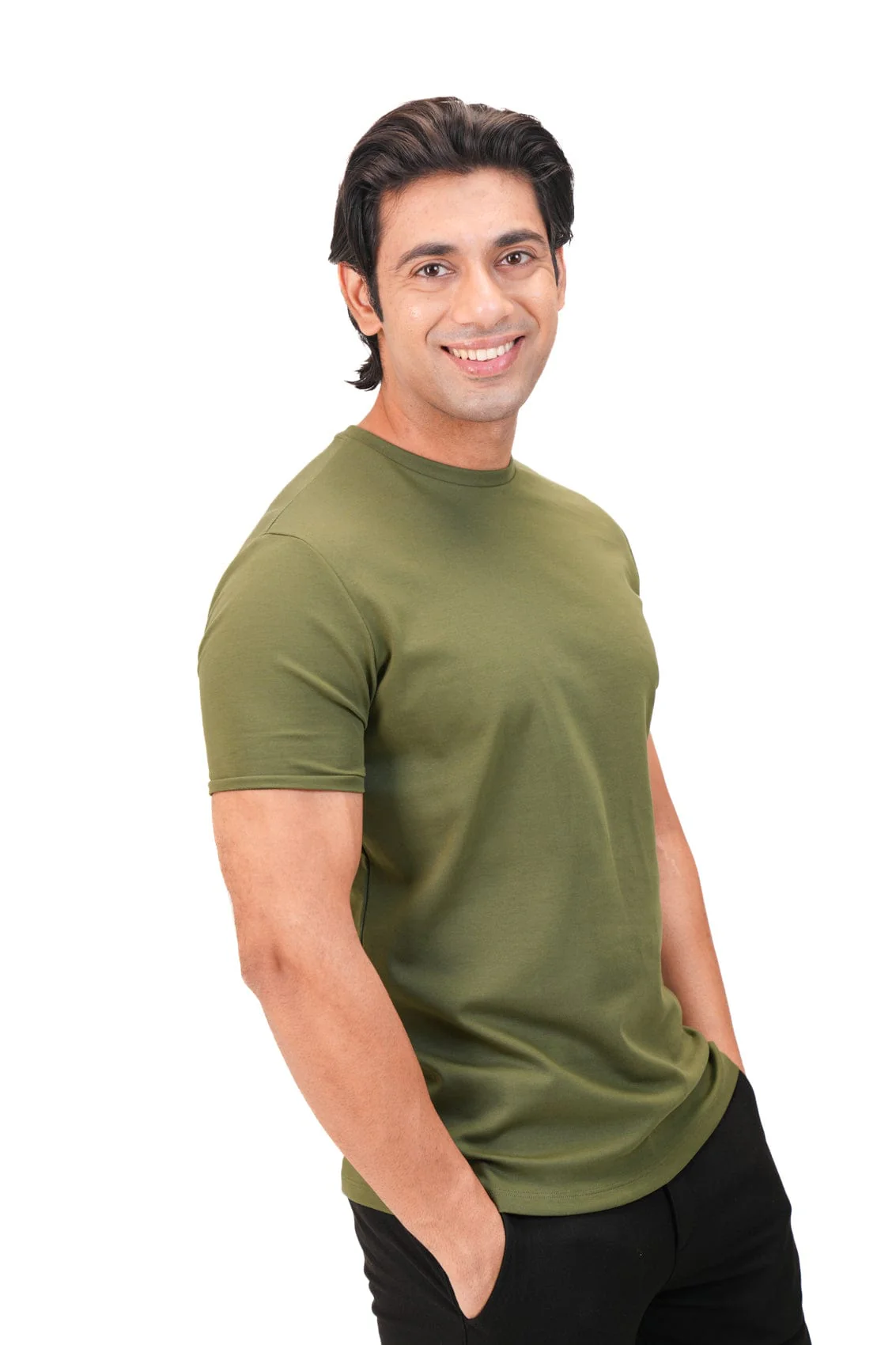 Absolute Cotton Crew - Moss Green - Image 4