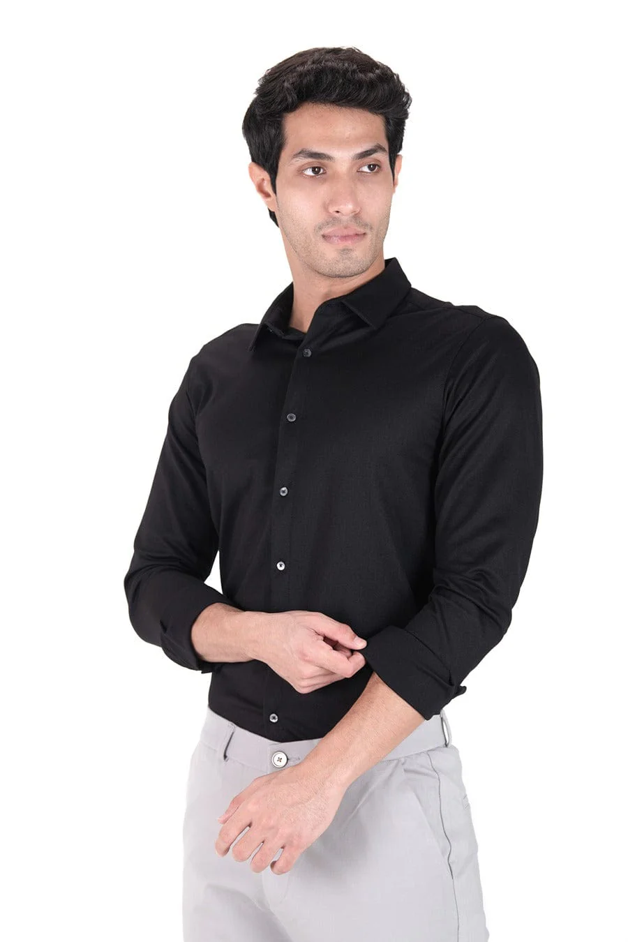 Cardinal Dobby Shirt - Coal Black - Image 3