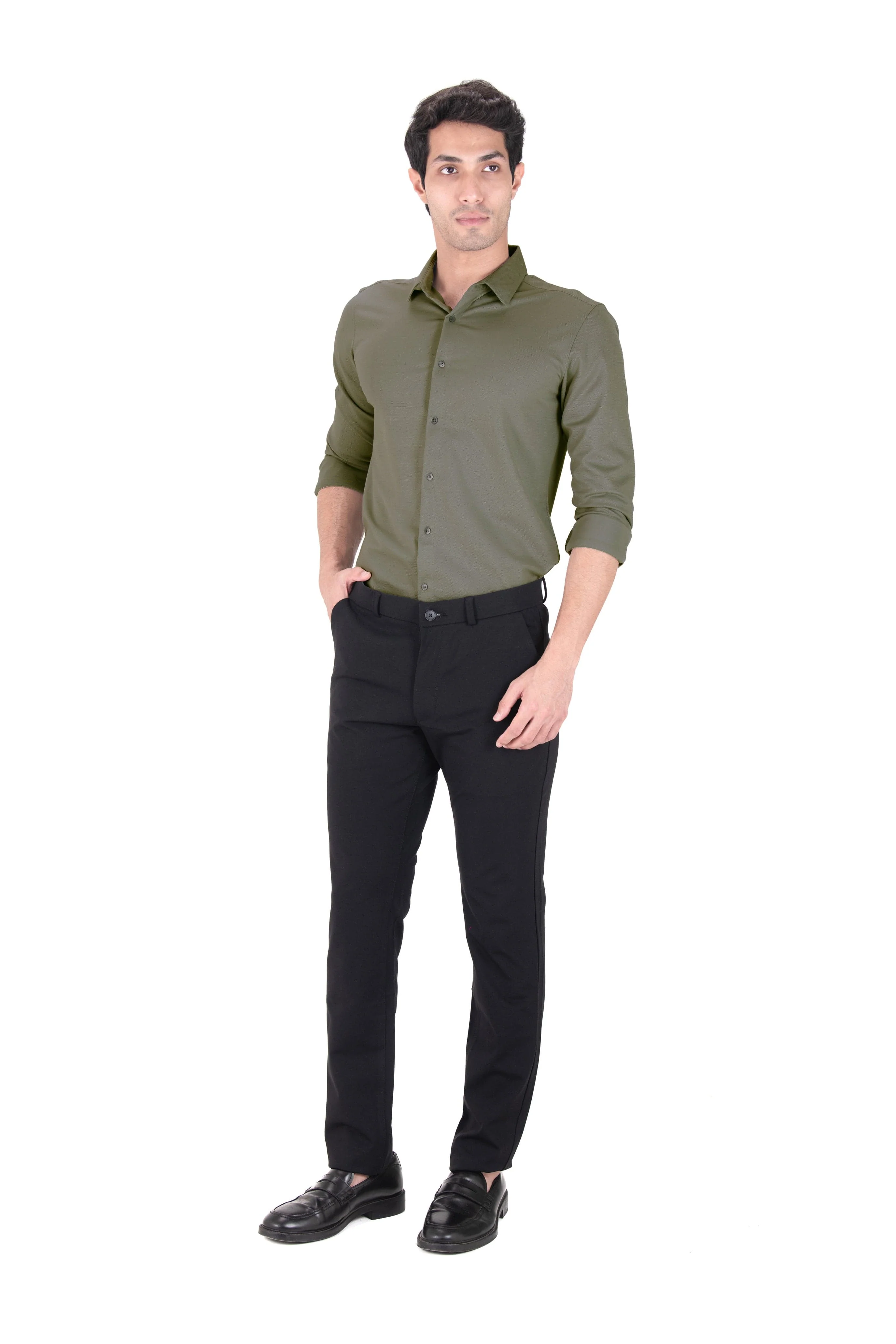 Cardinal Dobby Shirt - Pure Olive - Image 4