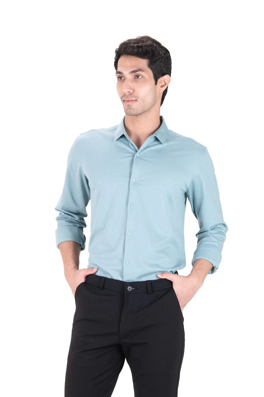 Cardinal Dobby Shirt - Steel Blue - Image 4