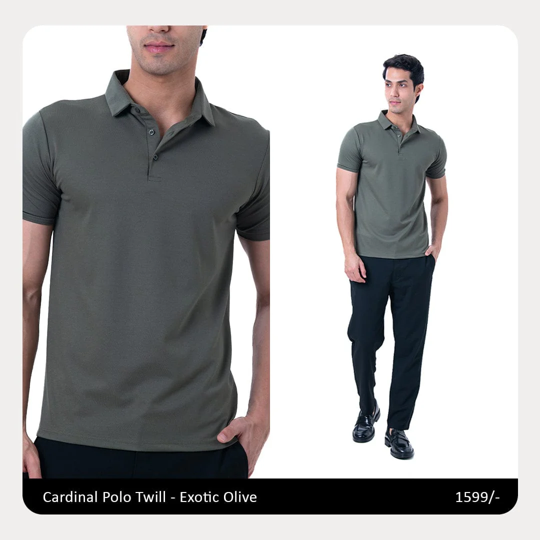 Cardinal Polo Twill- Exotic Olive - Image 5