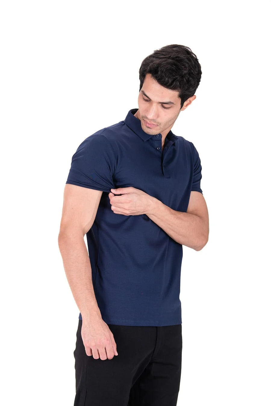 Fluid Cotton Polo - Regal Navy - Image 3