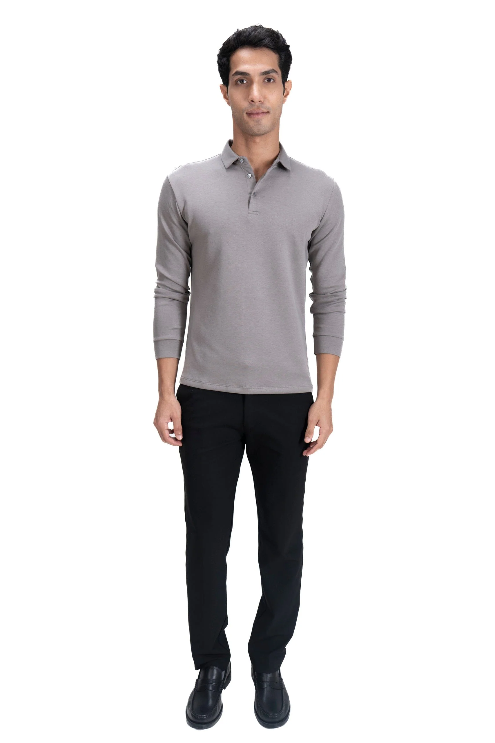Legacy Polo Sweater- Fresh Grey - Image 4