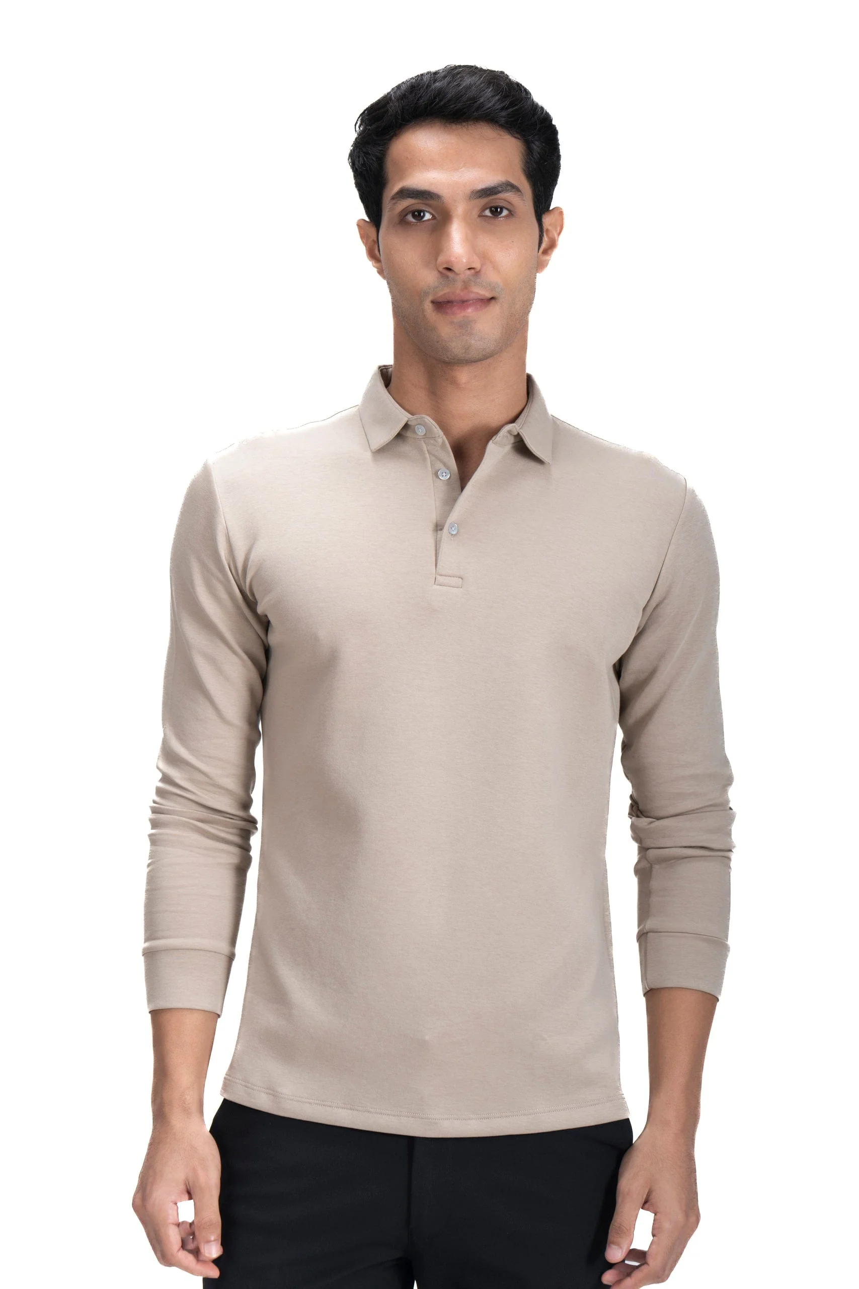 Legacy Polo Sweater- Oatmilk - Image 4