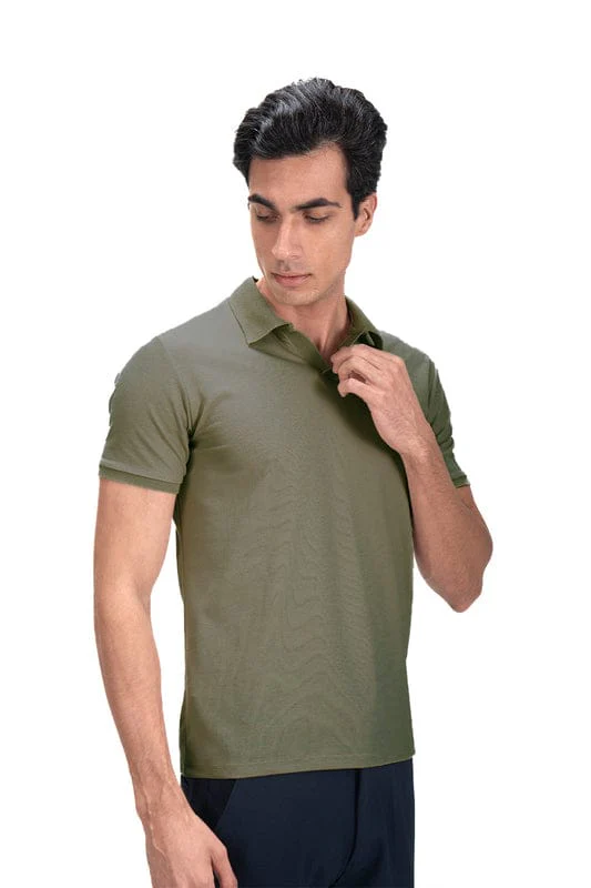 Wing Polo - Olive Green - Image 3