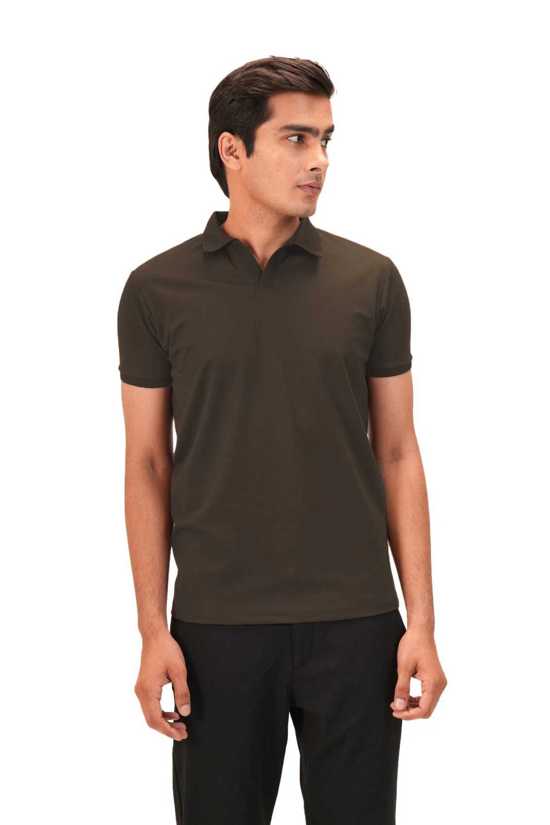 Wing Polo - Dark Brown - Image 3