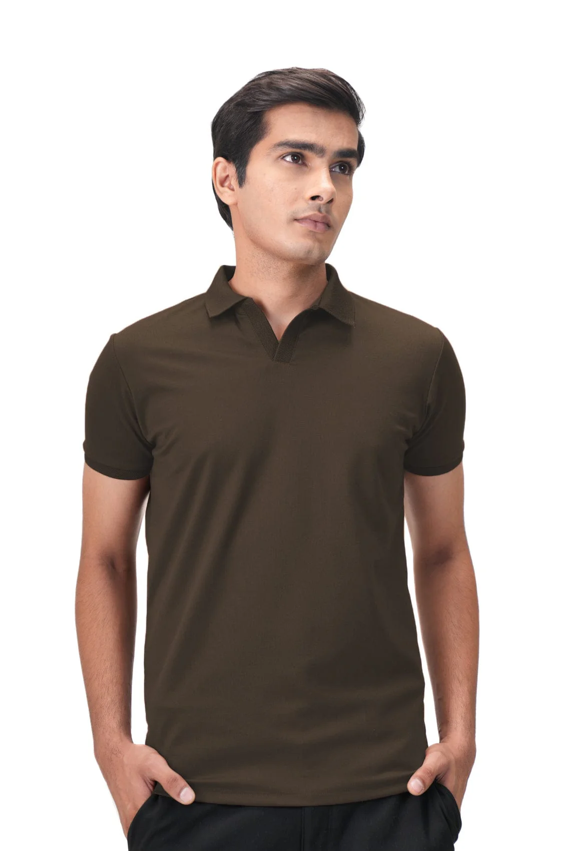 Wing Polo - Dark Brown - Image 4
