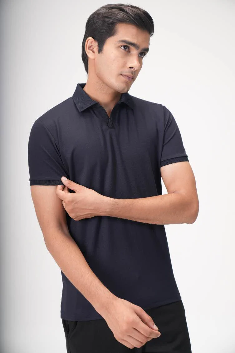 Wing Polo - Deep Navy - Image 4