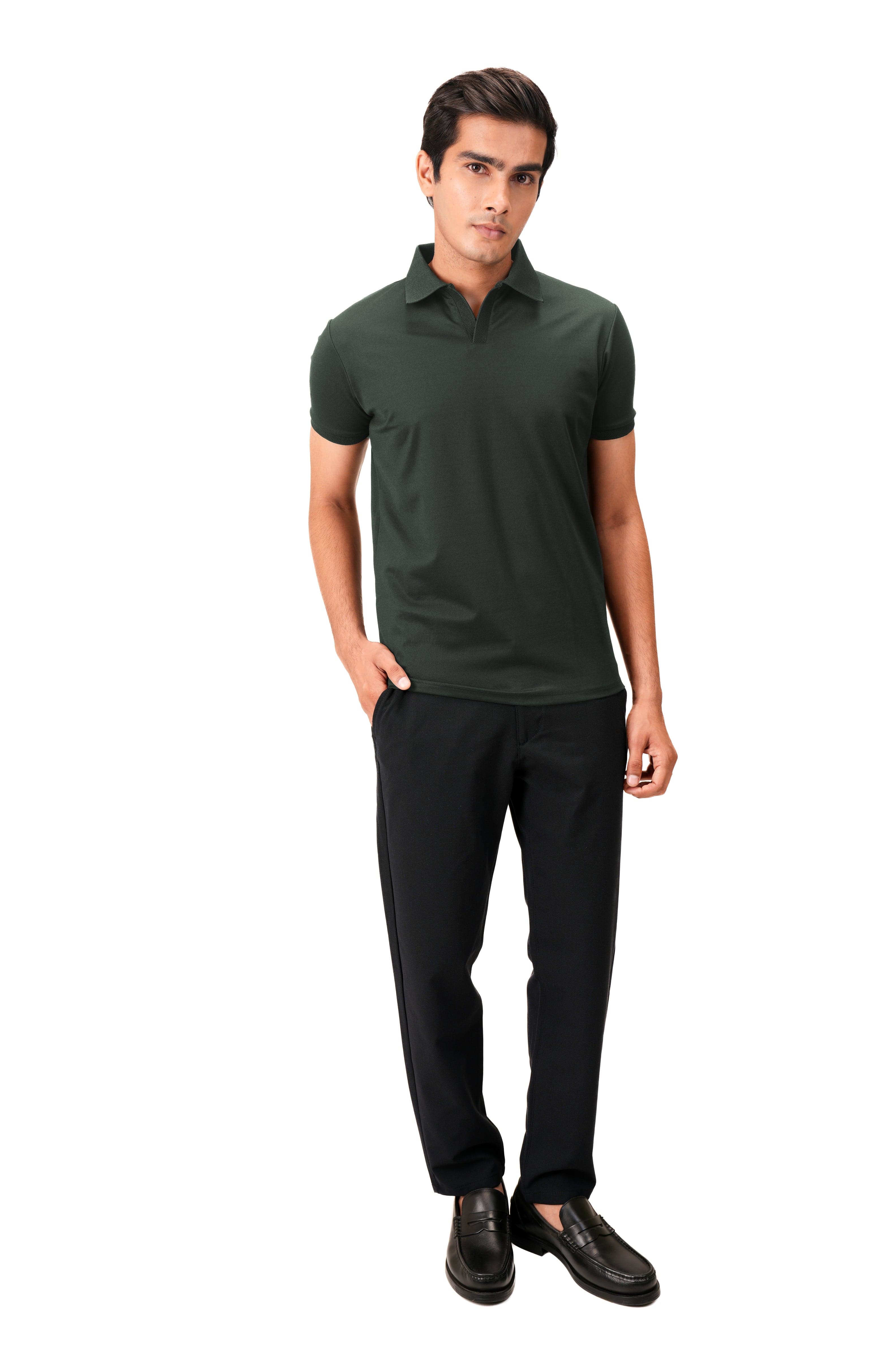 Wing Polo - Forest Green - Image 4
